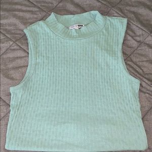 mock neck crop top